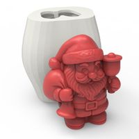 Foto do produto Forma de Silicone Papai Noel 3D com Saco e Sino