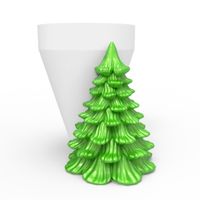 Foto do produto Molde de Silicone Árvore de Natal Pinheiro Folhas 3D