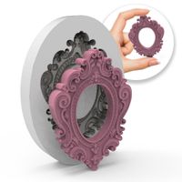 Foto do produto Molde de Silicone Mini Moldura Arabesco Vintage