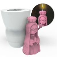 Foto do produto Molde de Silicone Nossa Senhora Orando 6cm 3D