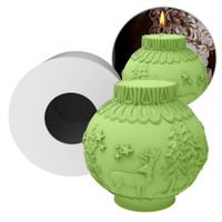 Foto do produto Molde de Silicone Bola De Natal 3D com Cenário de Cervo e Floresta