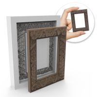Foto do produto Molde de Silicone Mini Moldura Retangular Flores e Laço