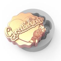 Foto do produto Molde de Silicone Coração Gratidão Lembrancinha