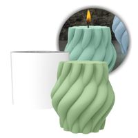 Foto do produto Molde de Silicone Vela cilíndrica geométrica torção