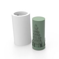 Foto do produto Molde de Silicone Vela Cilindrica de Natal- Modelo 1