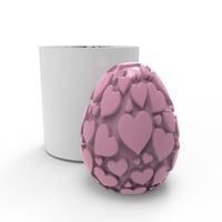 Foto do produto Molde de Silicone Ovo de Páscoa c/ Corações