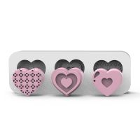 Foto do produto Molde de Silicone Coração 3 Cavidades