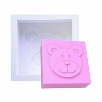 Foto do produto Forma de Silicone Quadrada Rosto Urso