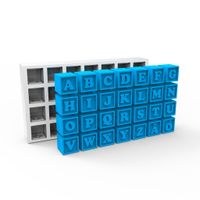 Foto do produto Molde de Silicone Alfabeto Letras Frente e Verso 28 Letras