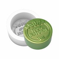 Foto do produto Molde de Silicone Redonda 100% Natural Folhas