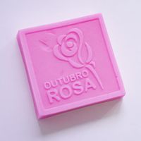 Foto do produto Molde de Silicone Outubro Rosa Quadrado