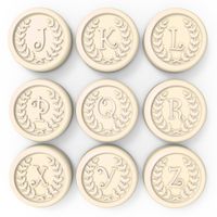 Foto do produto Forma de Silicone Coroa de Louro Letras Modelo 02 Alfabeto
