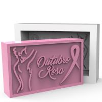 Foto do produto Molde de Silicone Retangular Outubro Rosa