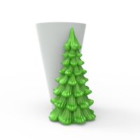 Foto do produto Molde de Silicone Árvore de Natal Pinheiro Folhas- Grande
