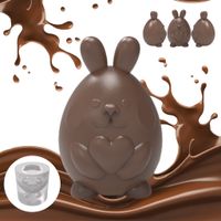 Foto do produto Molde de Silicone Alimenticio Ovo de Páscoa Coelho Coelhinho