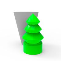 Foto do produto Molde de Silicone Arvore de Natal Geométrica Modelo 6