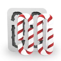 Foto do produto Molde de Silicone Bengala Pirulito de Natal 4Cav.