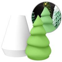 Foto do produto Molde de Silicone Arvore de Natal Geométrica Em Espiral 10cm Modelo 08