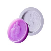 Foto do produto Forma de Silicone Oval Casal Namorados Noivos