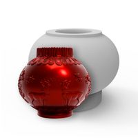 Foto do produto Molde de Silicone Enfeite Bola de Natal Renas