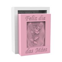 Foto do produto Molde de Silicone Barra Flor Dia das Mães Branco
