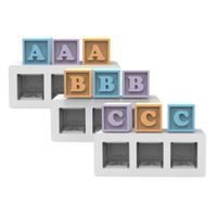 Foto do produto Forma de Silicone Letras Frente e Verso 3 Cavidades