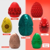 Foto do produto Forma de Silicone Ovo de Páscoa Grande Diversos Formatos