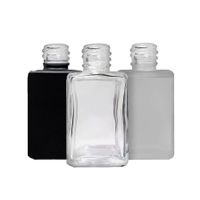 Foto do produto Frasco Vidro Square 30ml 18/410 Preto Cristal Fosco Ideal para Sérum Facial, Perfume e Óleo