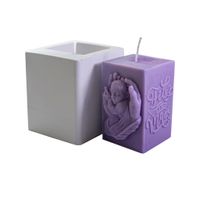 Foto do produto Forma de Silicone Feliz dia das Mães Vela Mão com Bebe