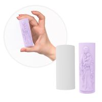 Foto do produto Forma de Silicone Mini Vela de Sete Dias Virgem Maria Com Menino Jesus