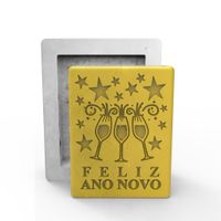 Foto do produto Molde de Silicone Barra Feliz Ano Novo Brinde de Taças