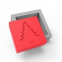 Foto do produto Molde de Silicone Quadrada Árvore de Natal Simetria Clássica