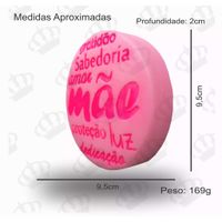 Foto do produto Molde de Silicone Redondo Medalhão Mãe Amor e Dedicação Gigante