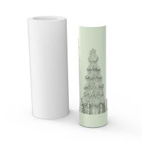 Foto do produto Molde de Silicone Vela Cilindrica de Natal Natalina Alta Elegância Modelo 3