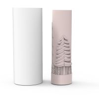 Foto do produto Molde de Silicone Vela Cilindrica de Natal Natalina Alta Elegância Modelo 4