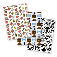 Foto do produto Papel Para Embalar Sabonete Offset (Sulfite) Tema Dia dos Pais | Masculino - 10 Unidades (14,5 X 20,5cm)