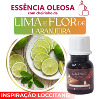Foto do produto Essência Concentrada Lima e Flor de Laranjeira (Loccitane) - Oleosa (Base Dietilfitalato) Para Velas - 10Gr