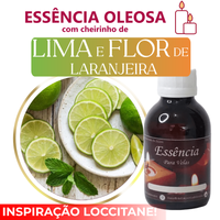 Foto do produto Essência Concentrada Lima e Flor de Laranjeira (Loccitane) - Oleosa (Base Dietilfitalato) Para Velas - 100Gr