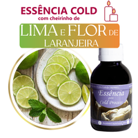Foto do produto Essência Cold Processo a Frio Lima e Flor de Laranjeira (Base Miristato de Isopropila) para Velas 90 g