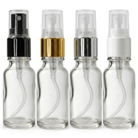 Foto do produto Frasco Vidro Cristal Amostra Flaconete Cilíndrico 20ml (18/410) + Válvula Spray Várias Cores + Sobretampa