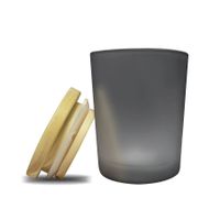 Foto do produto Copo Pote Vela 70ml  Tampa de Madeira Hermetica - Preto Jateado