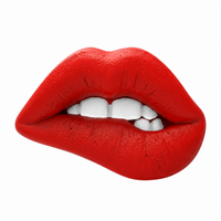 Foto do produto Peça em Gesso Boca Grande Decorativa de Parede Mordendo os Labios Decoração para Quarto Sala Studio Motel