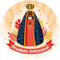 Foto do produto Etiqueta Adesiva Vinil Religiosa Nossa Senhora Aparecida Lembrancinha 4,3x4,3cm Pacote com 10 unidades