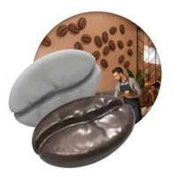 Foto do produto Peça em Gesso Semente Grão de Café Grande