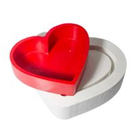 Foto do produto Molde de Silicone Vaso Coração Decorativo Artesanato Resina Gesso Cimento