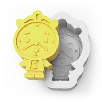 Foto do produto Molde de Silicone Relógio Personagem Infantil para Sabonete Vela Resina Gesso Artesanato Decoração Lembrancinha