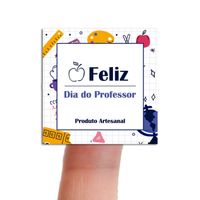 Foto do produto Etiqueta Adesiva Vinil Dia dos Professores Lembrancinha 4,3x4,3cm Pacote com 10 unidades