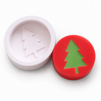 Foto do produto Molde de Silicone Redondo Pinheiro de Natal Para Sabonete Vela Resina Gesso Artesanato