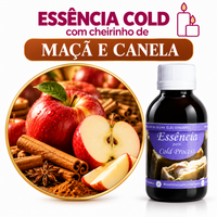 Foto do produto Essência Concentrada Maçã e Canela - Cold (Base Miristato de Isopropila - Vela e Cold Process) - 90gr