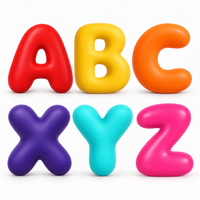 Foto do produto Molde de Silicone Alfabeto Bubble Completo 26 Letras Artesanato Decoração Lembrancinha Sabonete Vela Gesso
